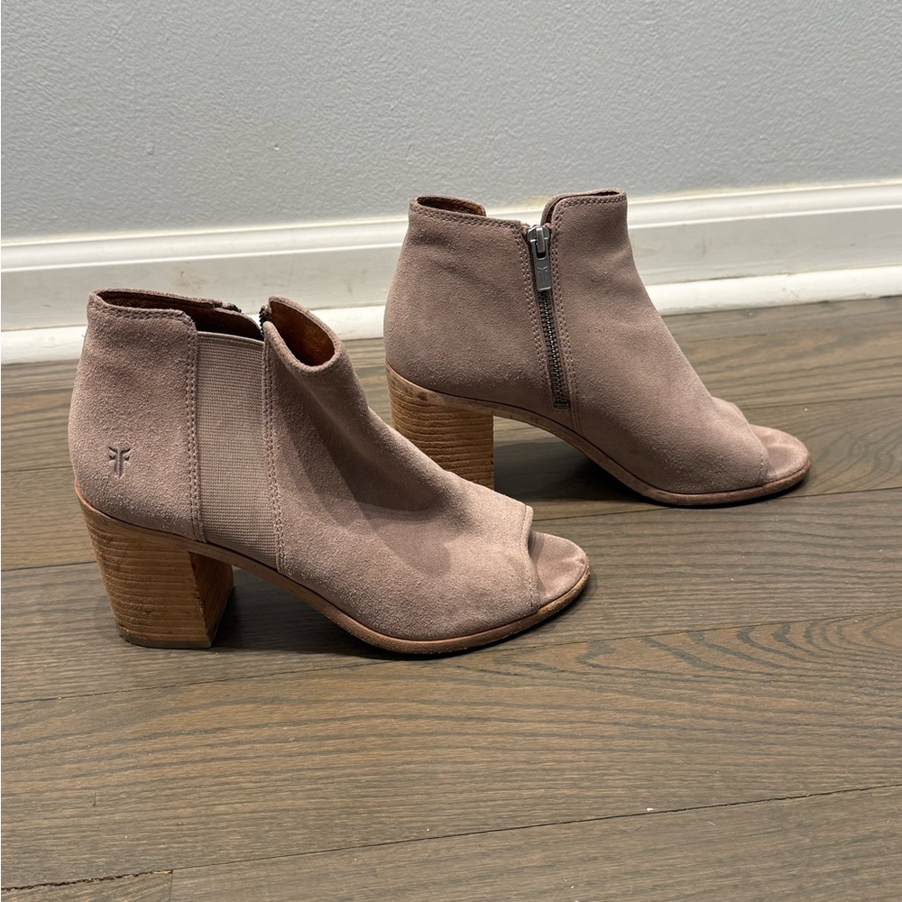 Frye Women's Peep Toe Ankle Boots - Pink